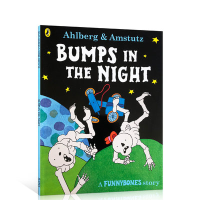 英文原版 Funnybones: Bumps in the Night 廖彩杏推荐可爱的骨头系列 亲子阅读绘本2-6岁句型易懂儿童启蒙图画趣味故事书