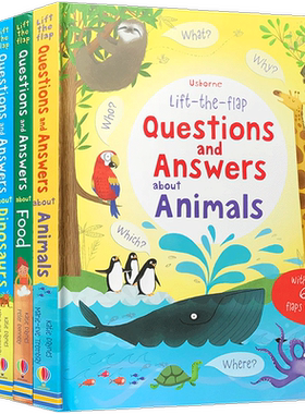 Usborne尤斯伯恩问与答Very First Questions and Answers科普Animals动物Dinosaurs恐龙Body身体十万个为什么about翻翻书你问我答
