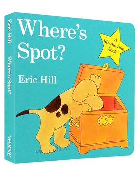 spot 英文原版绘本 Where's  spot小玻在哪里系列翻翻书低幼启蒙纸板书Eric Hill躲猫猫亲子互动早教游戏书可翻页小波