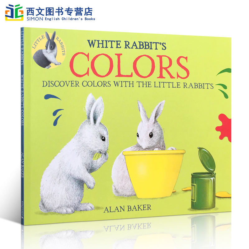 送音频英文原版 White Rabbit's Colors color book白兔的颜色新版吴敏兰绘本123儿童颜色启蒙平装绘本 color