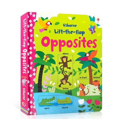 英文原版绘本 Lift The Flap Opposites 学反义词 Usborne 翻翻书 亲子读物 幼儿英语启蒙早教3-6岁纸板书