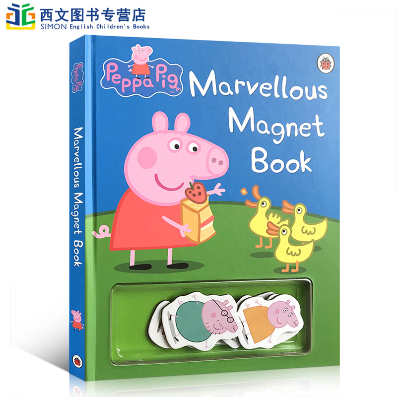 英文原版 Peppa Pig: Marvellous Magnet Book粉红猪小妹不可思议玩具书磁铁书幼儿启蒙动画小猪佩奇玩具书0-3-6岁儿童童书