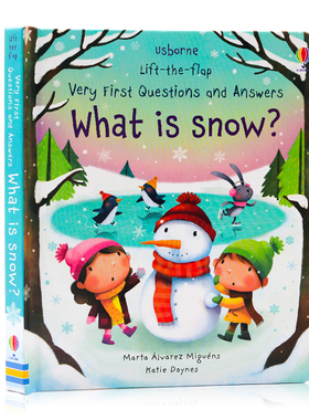 Usborne出品 Lift The Flap Questions and Answers What is Snow 雪是什么 问与答翻翻书 英文原版绘本 早教书科普科学