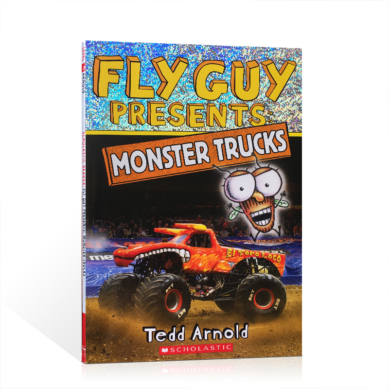 苍蝇小子系列分级读物Fly Guy Presents：Monster Trucks英文原版绘本儿童科普英语图画书英文版学乐小读者hi flyguy