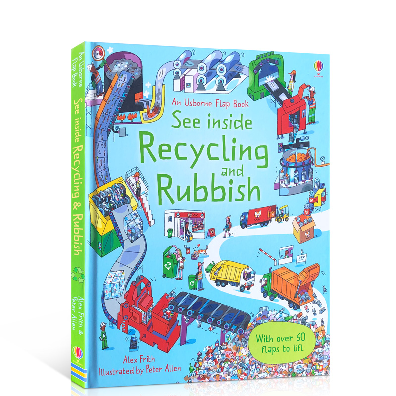 英文原版揭秘垃圾垃圾分类及回收早教科普科学知识翻翻书 Rubbish and Recycling See Inside精装6-9岁儿童百科Usborne出品