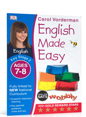 英文原版 DK English Made Easy Ages 7-8 Key Stage 2 Carol Vorderman 儿童启蒙学习用书国外英语课外教材练习册Carol Vorderman