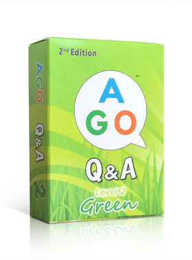 英文原版 AGO Q&A Box Set单品: Level 2 Green绿色 趣味教学卡片 儿童边学边玩 句型问答训练亲子游戏式互动学习英语培养