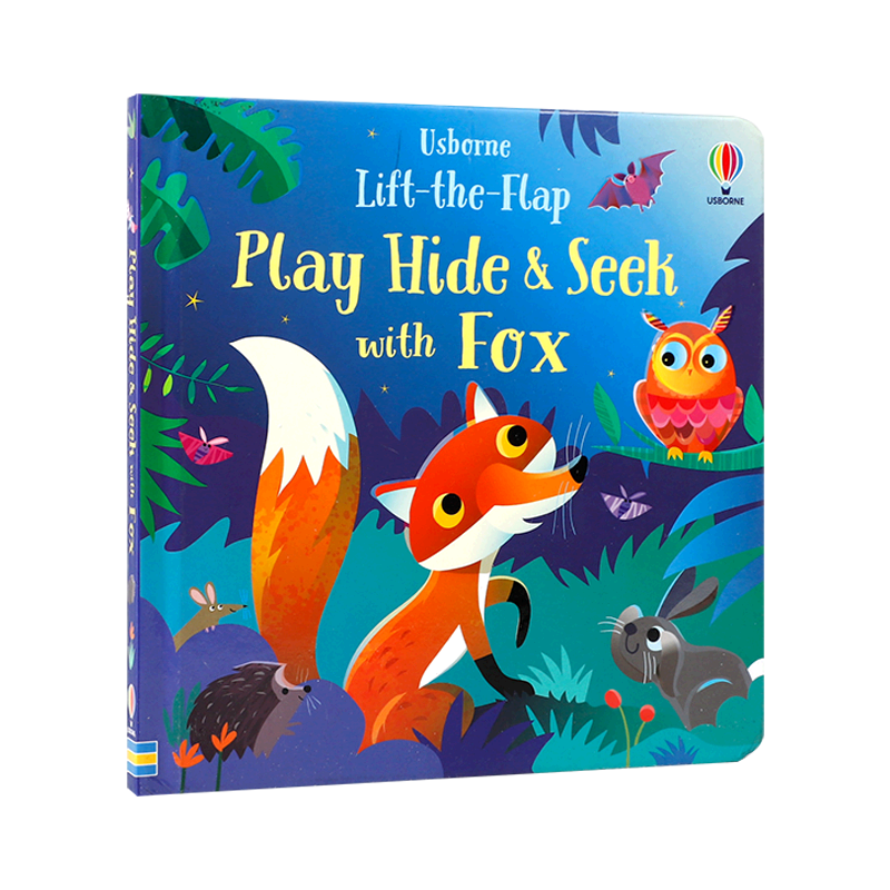 Usborne英文原版绘本Play Hide And Seek With Fox与狐狸玩捉迷藏 3-5岁低幼儿童英语启蒙认知绘本尤斯伯恩出版宝宝睡前故事纸板书