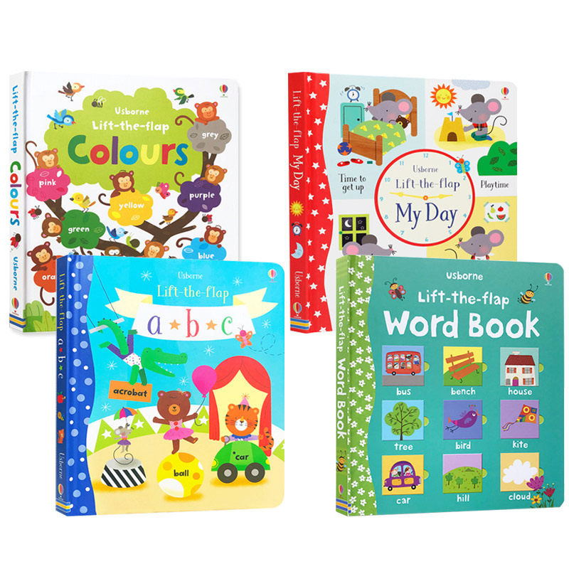英文原版 lift the flap 系列4本 usborne尤斯伯恩儿童英语颜色认知