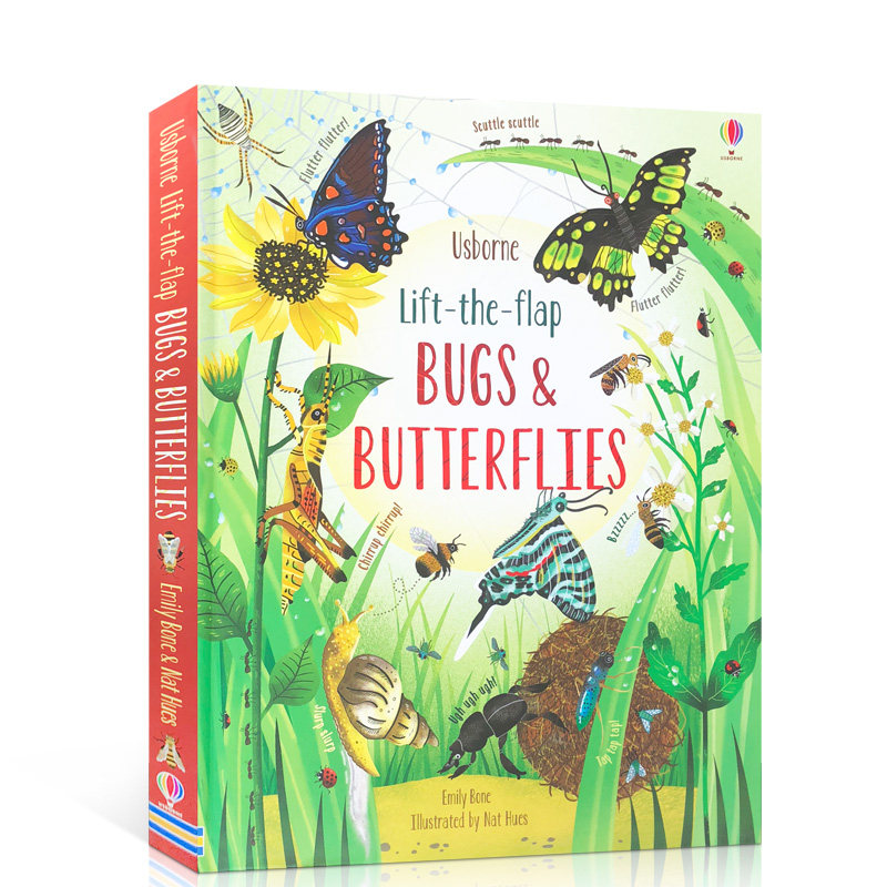 英文原版绘本 Lift-the-Flap Bugs and Butterflies 翻翻书 昆虫与蝴蝶 0-6岁启蒙认知纸板书