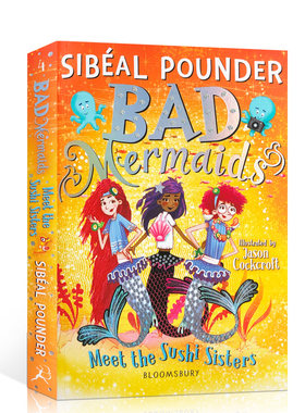 英文原版Bad Mermaids Meet the Sushi Sisters坏美人鱼系列遇到了寿司姐妹 中小学生英语课外阅读书籍 进口正版奇幻小说读物