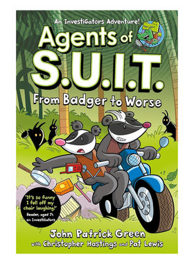 英文原版Agents of S.U.I.T #2.: From Badger to Worse 鳄鱼侦查员外传2 下水道侦探超级特工全彩漫画 搞笑冒险8-12岁