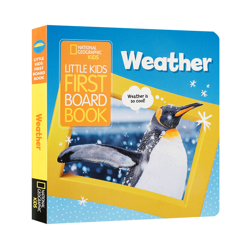 英文原版National Geographic Kids 国家地理孩子们的第一本纸板书天气 低幼儿童英语启蒙认知绘本宝宝撕不烂纸板书亲子共读