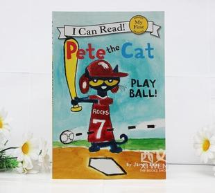 Play read系列分级阅读读物故事书儿童英语启蒙认知 英文原版 can 小猫皮特玩球i Ball Cat the 图书绘本书籍Pete 送音频