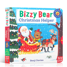 忙碌的小熊很忙系列绘本圣诞小帮手Bizzy Bear Christmas Helper0-3-6岁幼儿童启蒙英语读物机关操作纸板游戏书英文原版