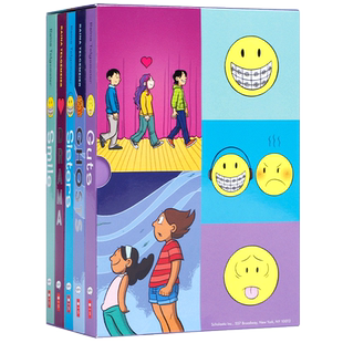 预售英文原版进口Raina Telgemeier Collection 5册盒装Smile/Drama/Sisters/Ghosts/Guts 全彩漫画绘本故事图画书 纽约时报推荐