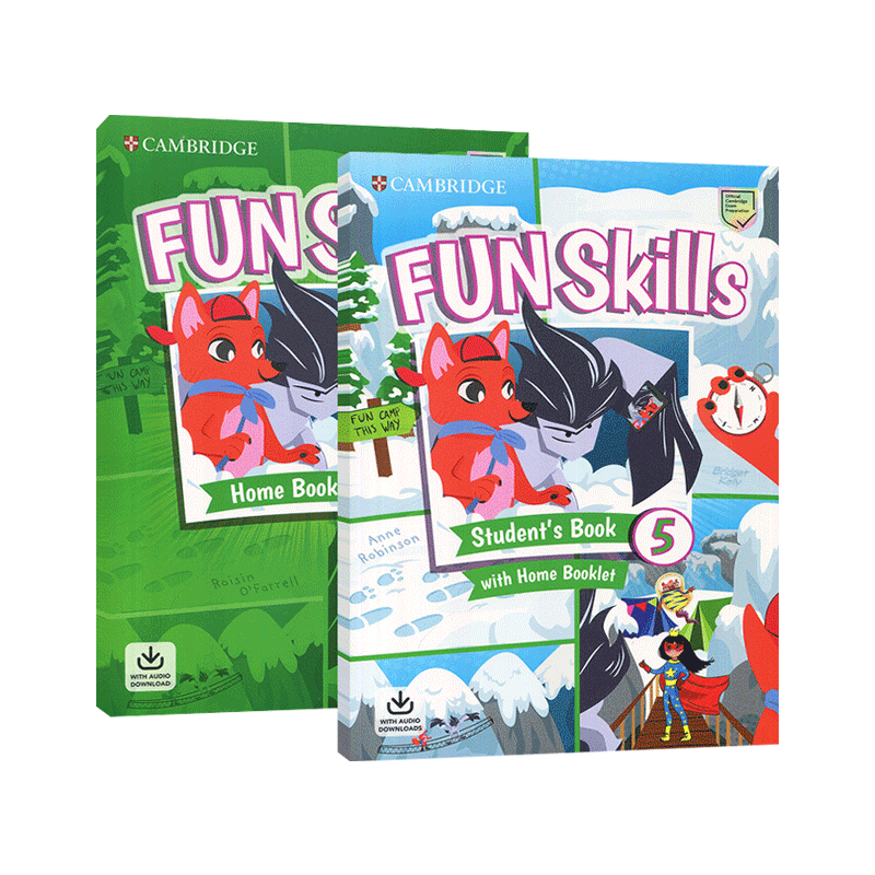 英文原版Fun Skills 2020新版剑桥少儿英语YLE考试五级级官方备考书 Level 5  学生套装(主课本+练习册)剑桥少儿英语备考书