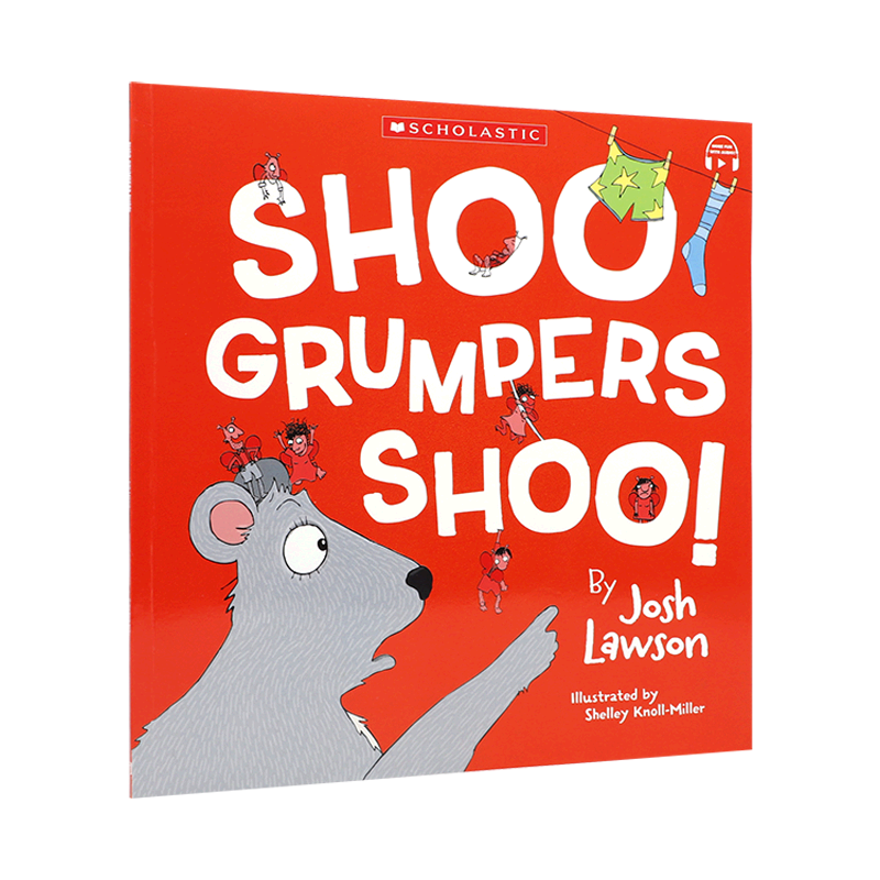 【扫码听音频 】英文原版 Shoo Grumpers Shoo! 嘘!别气了!如何控制好脾气 4-8岁儿童宝宝启蒙益智情商培养绘本平装