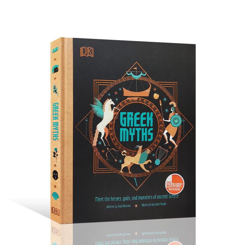 英文原版进口Illustrated Greek Myths希腊神话图解DK出版古希腊神话和传说故事书精装全彩插画中小学生英语课外阅读奇幻故事