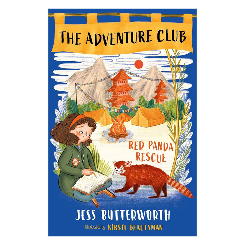 预售英文原版 The Adventure Club #1: Red Panda Rescue 冒险俱乐部1: 营救小熊猫 黑白插图动物与冒险 8-12岁阅读章节冒险故事书