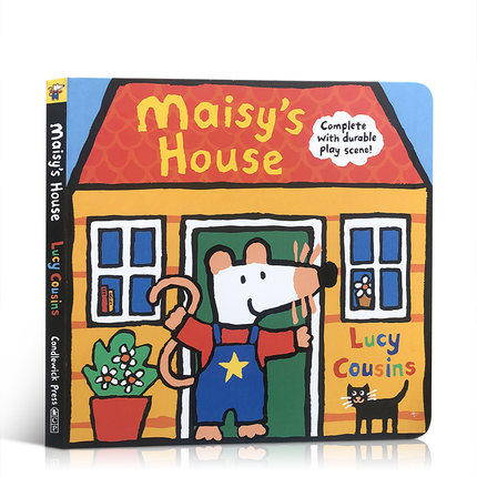 英文原版进口绘本小鼠波波立体书Maisy's House : Complete with Durable Play Scene早教益智撕不烂纸板操作书亲子互动3-6岁