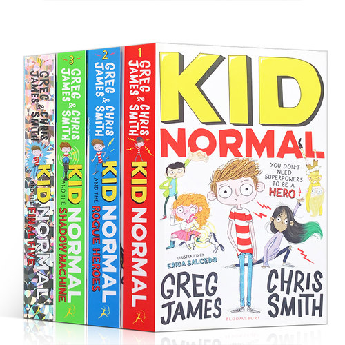 麻瓜小子4册 Kid Normal 学生章节桥梁书超级英雄英文原版独立阅读入门系列章节书插图故事书冒险小说7~12岁