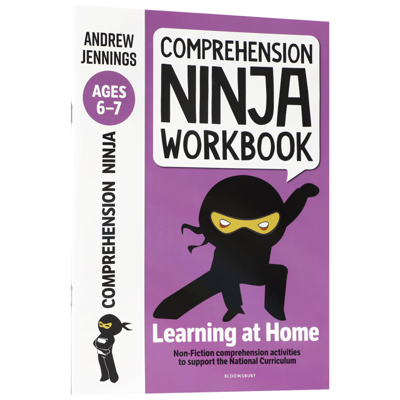 英文原版6-7岁的阅读理解忍者工作手册Comprehension Ninja Workbook for Ages 6-7 Ninja练习册系列-阅读理解 儿童英语教辅练习册