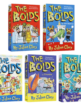英文原版小说Bolds博尔德一家系列Bolds Go Wild/in Trouble/on Holiday/to the Rescue Go Green Go 滑稽搞笑插图故事书