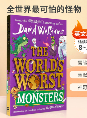 英文原版 David Walliams: The World’s Worst Monsters 全世界最可怕的怪物 8-12岁青少年儿童冒险故事桥梁章节书