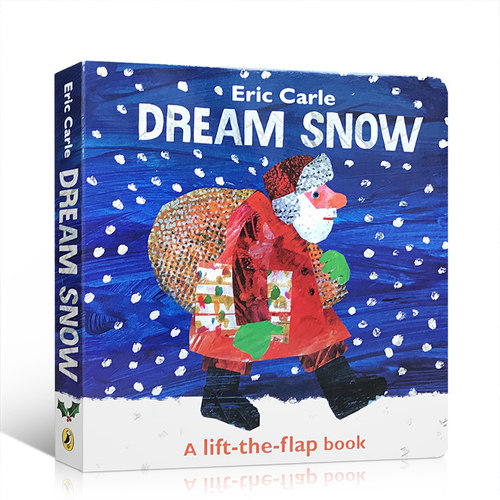 送音频英文原版绘本Eric Carle Dream Snow 梦雪 艾瑞卡尔爷爷新作 低幼入门启蒙认知纸板翻翻书 圣诞节庆Merry Christmas正版