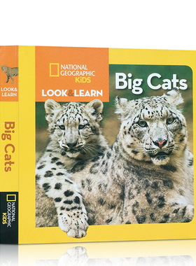 国家地理少儿版系列Look and Learn: Big Cats大型猫 英文原版分级阅读读物全彩纸板绘本 启蒙 少儿童英语百科全书 5-6-7-8-9-10岁