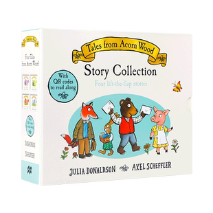 送音频英文原版Tales From Acorn Wood橡树林故事1-4册幼儿英语启蒙绘本纸板翻翻书Julia Donaldson不含Mole's Spectacles