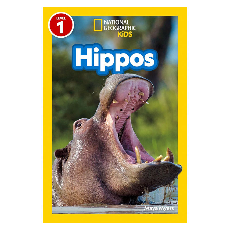 预售英文原版National Geographic Kids Readers, Level 1: Hippos国家地理分级读物1阶河马 趣味事例 实物图例平装4-8岁