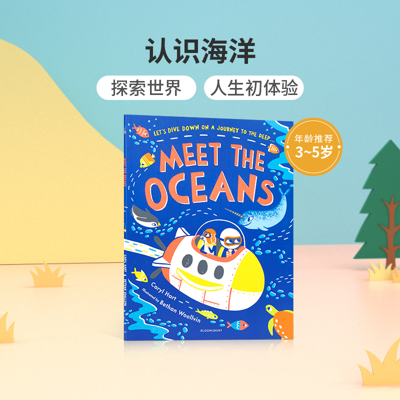 英文原版进口Meet the Oceans认识海洋 3-5岁低幼儿童英语启蒙认知绘本宝宝亲子互动共读早教书图画故事书Bloomsbury正版绘本 书籍/杂志/报纸 儿童读物原版书 原图主图