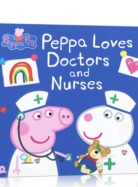 英文原版进口书Peppa Pig: Peppa Loves Doctors and Nurses小猪佩奇:小猪佩奇爱医生和护士粉红猪小妹系列儿童故事书平装绘本