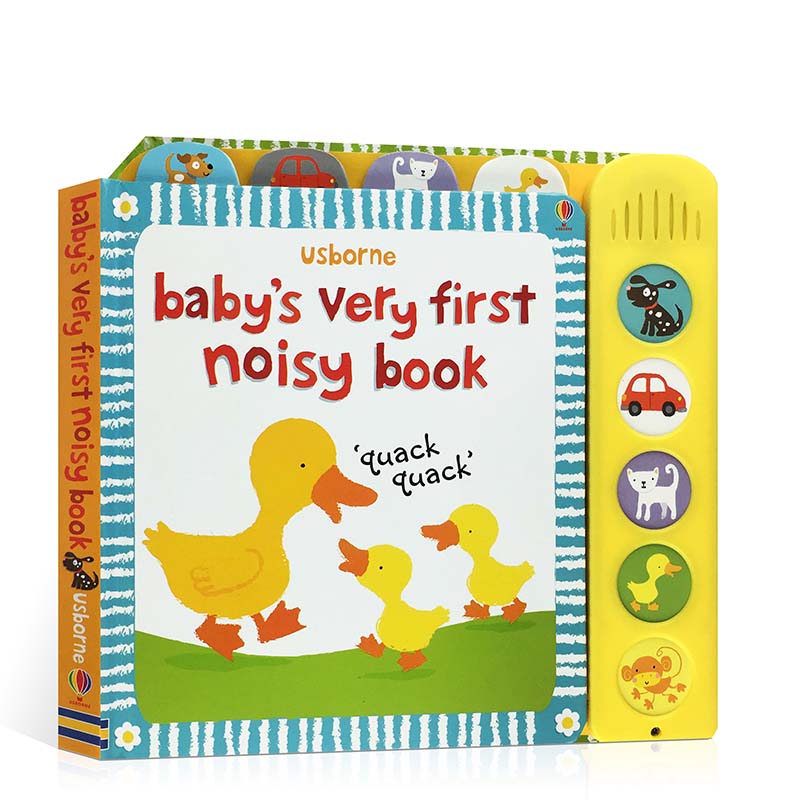 进口英文原版绘本 Baby's Very First Noisy Book 按键发声纸板书 0-3岁宝宝认知启蒙图画书 动物的声音儿童探索玩具