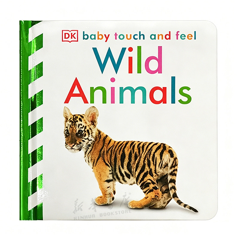 DK出品 Baby Touch and Feel:Wild Animals 野生动物 英文原版绘本 触摸纸板书3-6岁儿童学习英语启蒙 故事图画书籍亲子阅读