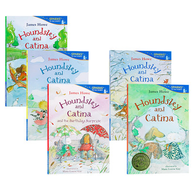 英文原版 Houndsley and Catina 系列5本 低幼儿童英语启蒙绘本认知图画书早教故事书 Candlewick正版进口平装童书读物书籍平装书