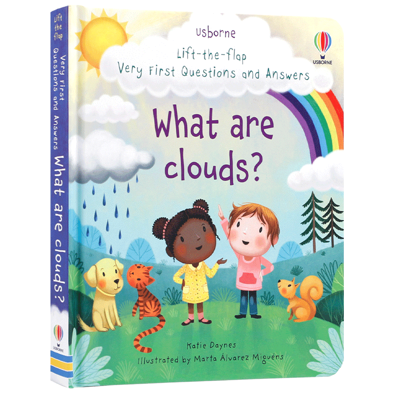 Usborne翻翻书英文原版Very First Questions and Answers What are Clouds?什么是云？尤斯伯恩低幼儿童英语启蒙早教绘本