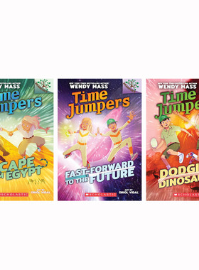 进口英文原版Scholastic Branches 学乐大树系列TIME JUMPERS 系列3本全套初级章节书 时间旅行者 课外阅读故事图文正版书6-8-12岁