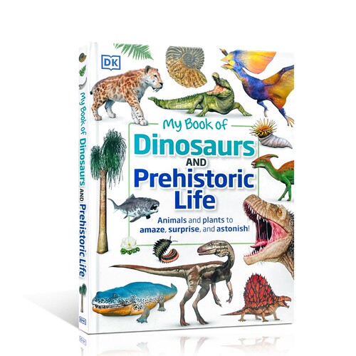 英文原版 My Book of Dinosaurs and Prehistoric Life 那本关于恐龙和史前生活的书 儿童课外阅读科普读物 进口正版书籍