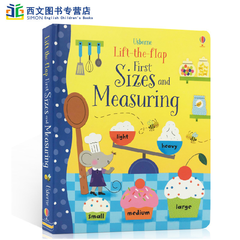 Usborne 原版英文 Lift-the-Flap Sizes and Measuring 长度概念启蒙儿童学量度尺寸翻翻书立体书亲子读物科普启蒙早教书3岁+