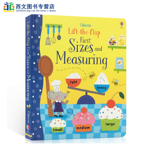 Usborne 原版英文 Lift-the-Flap Sizes and Measuring 长度概念启蒙儿童学量度尺寸翻翻书立体书亲子读物科普启蒙早教书3岁+