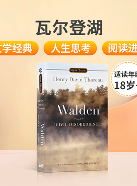 正版世界经典文学名著梭罗Walden And Civil Disobedience瓦尔登湖小说原著英文原版对生活政治和社会的思考黑布林英语阅读