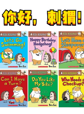 英文原版进口Hello, Hedgehog! 你好刺猬系列6本 学乐出版10-14岁中小学生英语课外阅读读物趣味性幽默搞笑桥梁章节漫画书平装正版