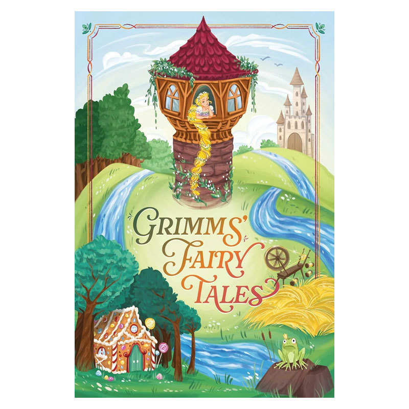 预售英文原版Grimms' Fairy Tales格林童话52个经典童话故事集平装桥梁章节书童话寓言神话传说10-14岁