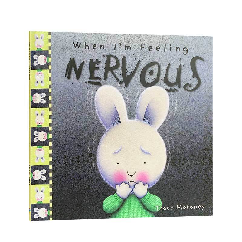送音频英文原版毛毛兔系列 when I‘m Feeling Nervous 2-6岁儿童情绪商管理成长绘本 当我感到紧张的时候 亲子睡前共读英语故事书