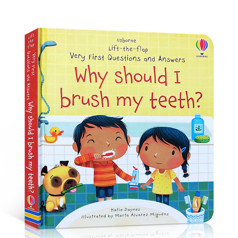 Usborne出品 问与答翻翻书 我为什么要刷牙 Why Should I Brush My Teeth 英文原版绘本早教科普科学知识 幼儿习惯培养 纸板书 书籍/杂志/报纸 儿童读物原版书 原图主图