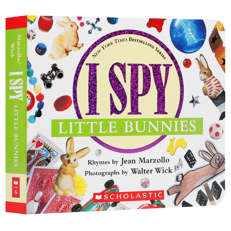 英文原版进口I SPY LITTLE BUNNIES (WITH FOIL)视觉大发现系列小兔子儿童英语启蒙认知绘本亲子互动共读早教书籍撕不烂纸板书