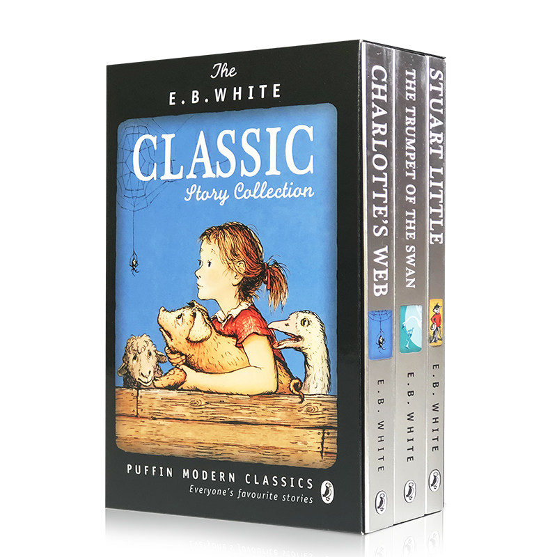 英文原版小说 E.B. White Classic Story E.B.怀特经典故事3册 夏洛特的网/精灵鼠小弟/吹小号的天鹅 青少年文学书籍课外阅读使用感如何?